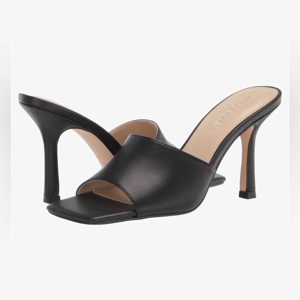 Marc Fisher Danria Black Square Toe Stiletto Heel Pumps Size 8.5